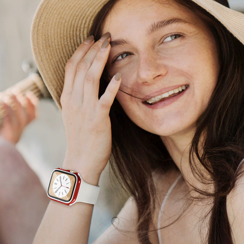 Compatible With 6 Cristales Y Funda Para Apple Watch 8 7 Se