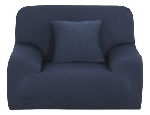 Funda Protector Sillon Sofa 1 Cuerpo Ajustable Elastizada Ax Color Gris Azulado
