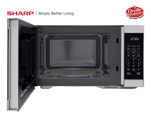Horno Microondas 1.1 Pies Cúbicos Acero Inoxidable 12.4 PuLG