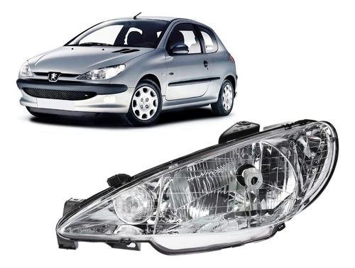 Optica Peugeot 206 2005 2006 2007 2008 2009 2010 Simple Izq