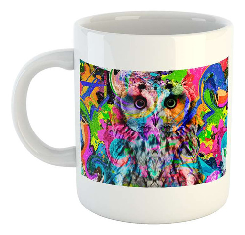 Taza Ceramica Gato Felino Domestico Arte Callejero M4