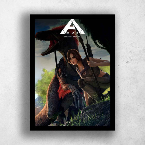 Quadros Decorativos Game Ark Survival Evolved Ark Survival Evolved 03 Preto