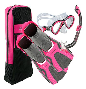 Kit Snorkel Máscara Patas Bolso Niño Buceo Us Divers Flare