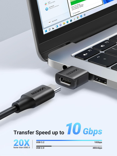 Adaptador Usb A Usb C Ugreen, 10 Gbps, Usb C Hembra A Usb Ma