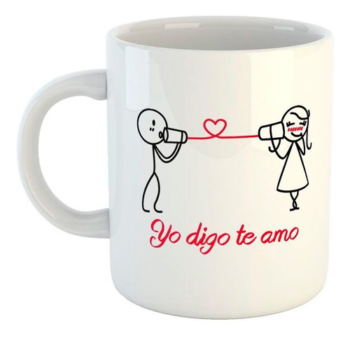 Taza De Plastico Yo Te Digo Te Amo Enamorados Corazon