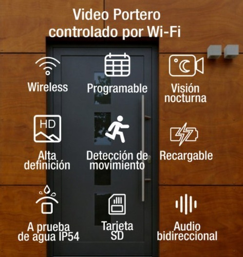 Imagen 6 de 6 de Timbre Smart Doorbell Con Cámara Wifi Linda + Ding Dong