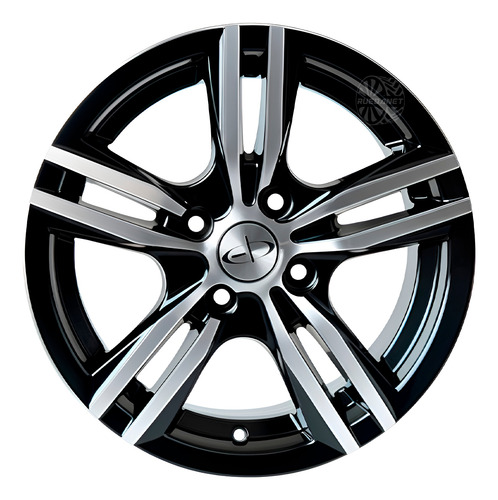 Llanta Deportiva Eb Ro R15 4x100 Fiat Renault Chevrolet Vw Diamantado Negro
