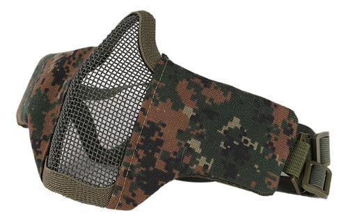 Mascara Tática Camuflada Metal Nylon Proteção Airsoft Cor Marpat