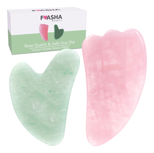 Herramientas Faciales Fuasha Gua Sha Premium 2 En 1 De Jade