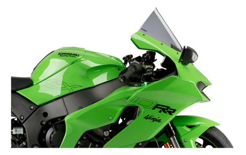 Imagem 4 de 6 de Bolha Puig Kawasaki Zx 10rr 2021 2022 R-racer Fumê Claro