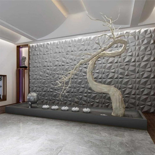 20 Piezas Paneles Decorativos 3d Para Pared,Panel Decorativo 3D PVC,20 Piezas Panel Decorativo 3D Impermeable Resistente Al Fuego Para Decoración, Hogar, Oficina, Dormitorio, Vestíbulo,30x30cm