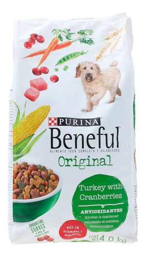 Imagen 2 de 5 de Alimento Perro Beneful Pavo Arandano Adulto 4kg Purina
