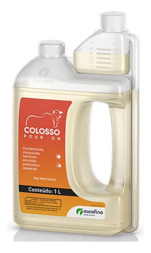 Colosso Pour On 1 Litro Ouro Fino Carrapatos Bernes Insetos