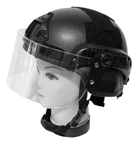 Casco + Visor Táctico Militar Combate Moto Airsoft Paintball