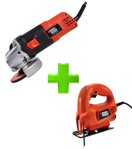 Combo Amoladora Black Decker 820 W + Caladora Black Decker