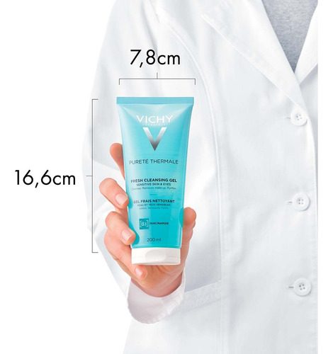 Vichy Gel Limpiador Refrescante Pureté Thermale 200ml Todo Tipo De Piel Día/noche