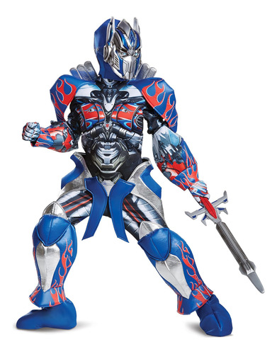 Disfraz De Película Disguise Optimus Prime, Azul, Pequeño (4