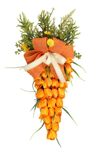 Guirnalda Decorativa De Tulipán, Zanahoria, Pascua,