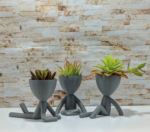 Imagem 10 de 10 de Kit 4 Vasos Decorativos Bobs Robert Plants