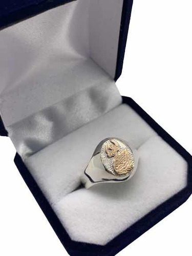 Anillo Profesión Baile Flamenco Plata Y Oro