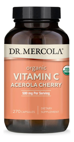 Suplemento Cereza, Acerola, Vitamina C 500mg Dr Mercola