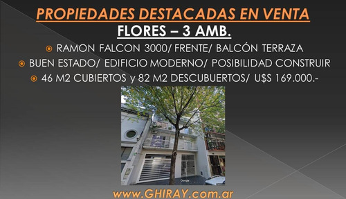Imagen 2 de 16 de 3 Amb. Flores, Ramón Falcón 3000. Impecable, 128 M2 Totales