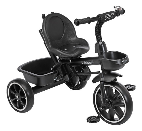 Triciclo Bebé Infantil Asiento Giratorio Ruedas Engomadas Color Negro
