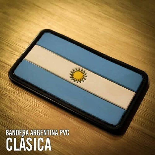Imagen 4 de 5 de Parche Bandera Argentina Pvc Alta Calidad Emol Equipamiento