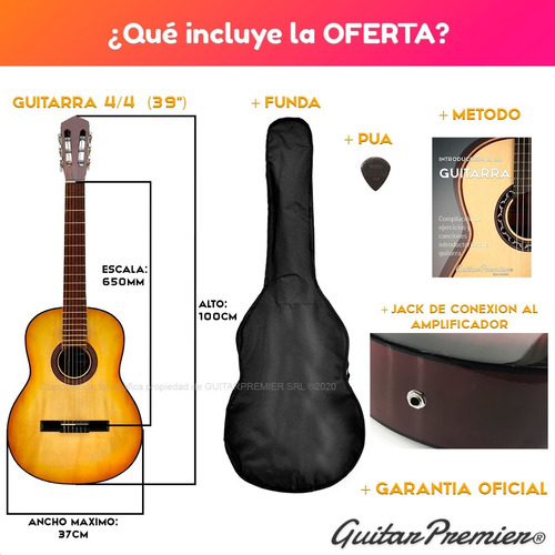 Imagen 2 de 10 de Guitarra Electro Acustica Criolla Funda Pua Garantia Colores