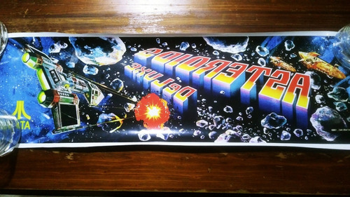 Imagen 1 de 3 de Vinilo Marquesina Arcade Asteroids Deluxe Restaurada