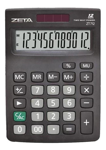 Calculadora De Mesa 12 Digitos 712 Zeta