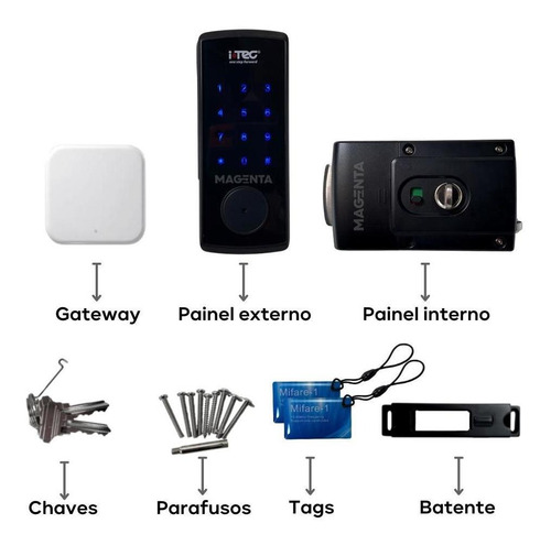 Imagem 3 de 5 de Fechadura Imab Itec Imcode3 Com Hub Alexa Coworking E Airbnb