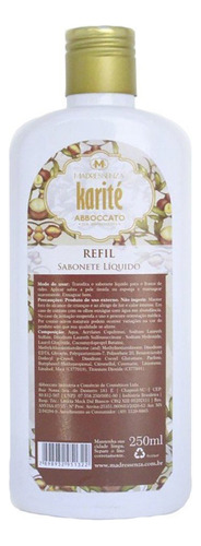 Refil Sabonete Líquido Madressenza Karité 250 Ml