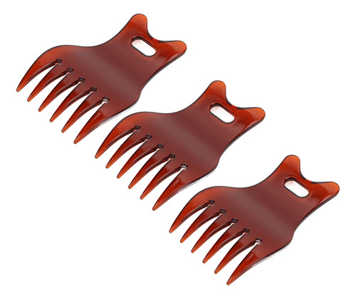 Peine De Aceite Para Cabello, 3 Piezas, Dientes Anchos, Dien