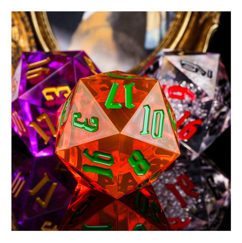 Poludie Giant D20 D&d Dice Poliedal Dice 55 Mm, 20 Lados,