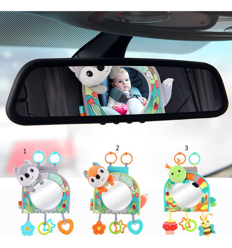 (3 #mold) Espejo De Juguete Para Asiento De Coche Con Sonaje