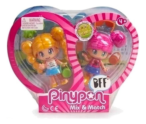 Pinypon Doble Bff Mix & Match Famosa Con Accesorios Candos