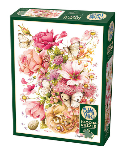 Rompecabezas Ramo Rosas Y Mariposas 1000 Pz Cobble Hill Flor