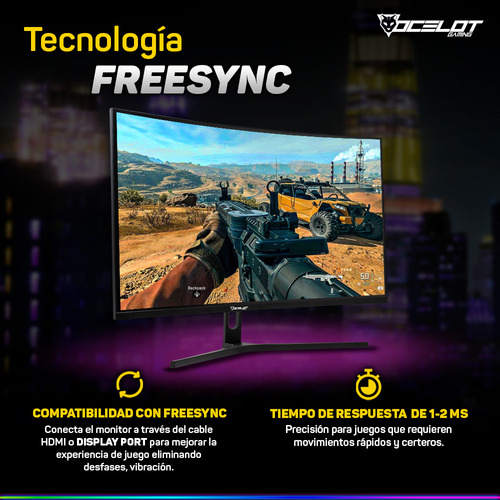Monitor Gamer Ocelot Gaming Con Pantalla De 27 240hz Resolución Full Hd Negro