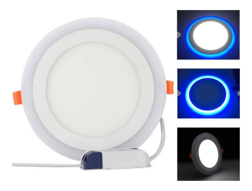 Plafon Led Techo Redond Focos Led Interior 12+4w Blanco Azul