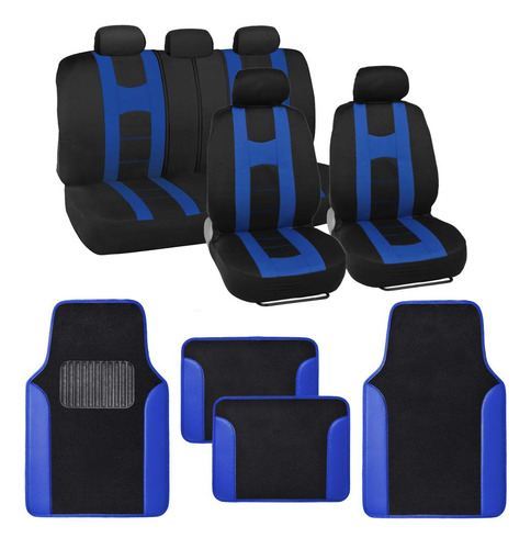 Carxs Forza Series Azul Asiento Cubiertas Full Set Combo Con