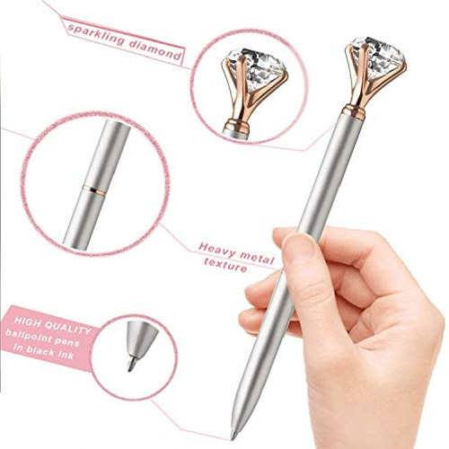 Imagem 5 de 8 de Caneta Esferográfica Diamante Cristal Luxo
