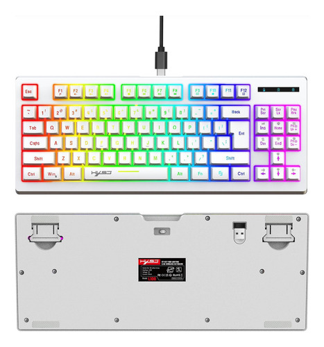. Teclado Mecánico Inalámbrico Ergonómico De 87 Teclas, 2,4