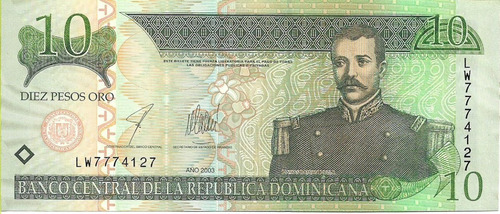 Rep. Dominicana. 10 Pesos. 2003. Pick 168. Unc S/c