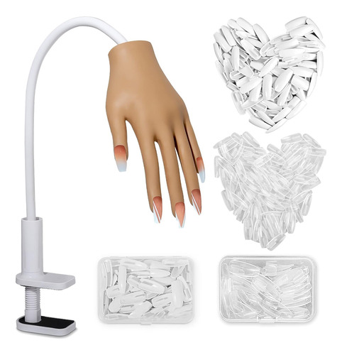 Mano De Práctica Para Uñas Acrílicas: Puntas De Uñas De Sili
