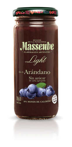 Mermelada De Arándano Light Masseube Natural 260 Grs 