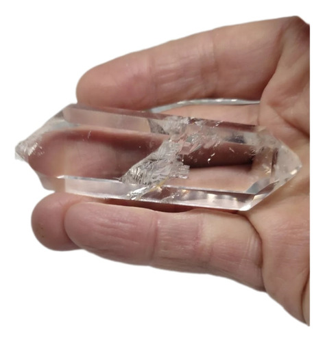 Cuarzo Cristal Biterminal De 8.5 Cms X2.5 Y 7.6 Cms De Circ.