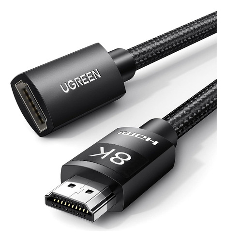 Cable de vídeo Ugreen Hdmi 2.1 macho/hembra, 8 k60 Hz, 0,5 m, negro