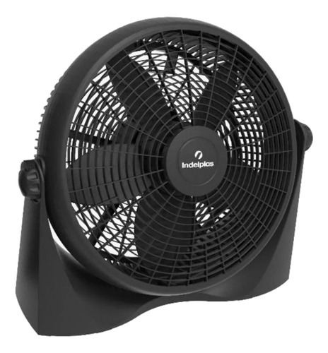 Ventilador de pared y de piso Indelplas IV16 turbo negro con 5 palas, 16" de diámetro 220 V