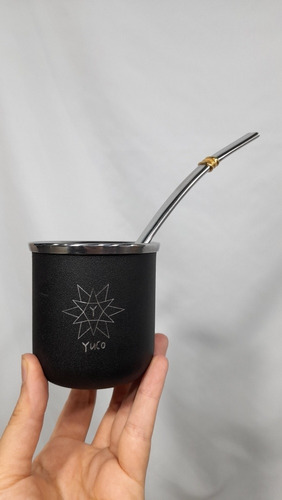 Imagen 3 de 5 de Mate Termico De Acero Inoxidable + Bombilla Chata - Yuco